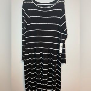 Eliza J black long sleeve sweater dress 1X